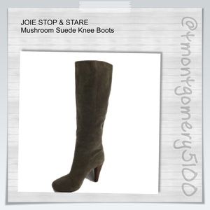Joie Stop and Stare Mushroom Suede Knee High Boots